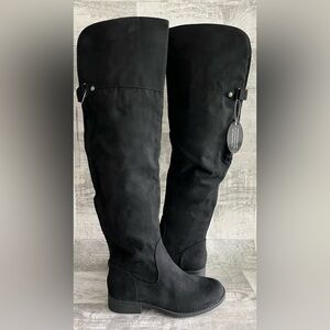 Sun + Stone Black Over-the-Knee Boots